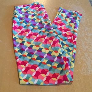 NWT OS colorful Circles LuLaRoe Leggings